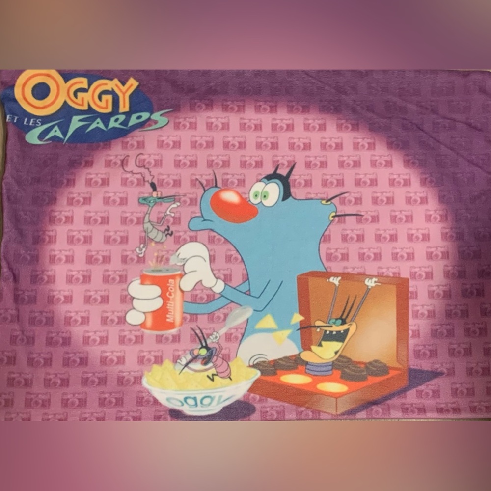 Oggy and the Cockroaches Party Pillowcase.